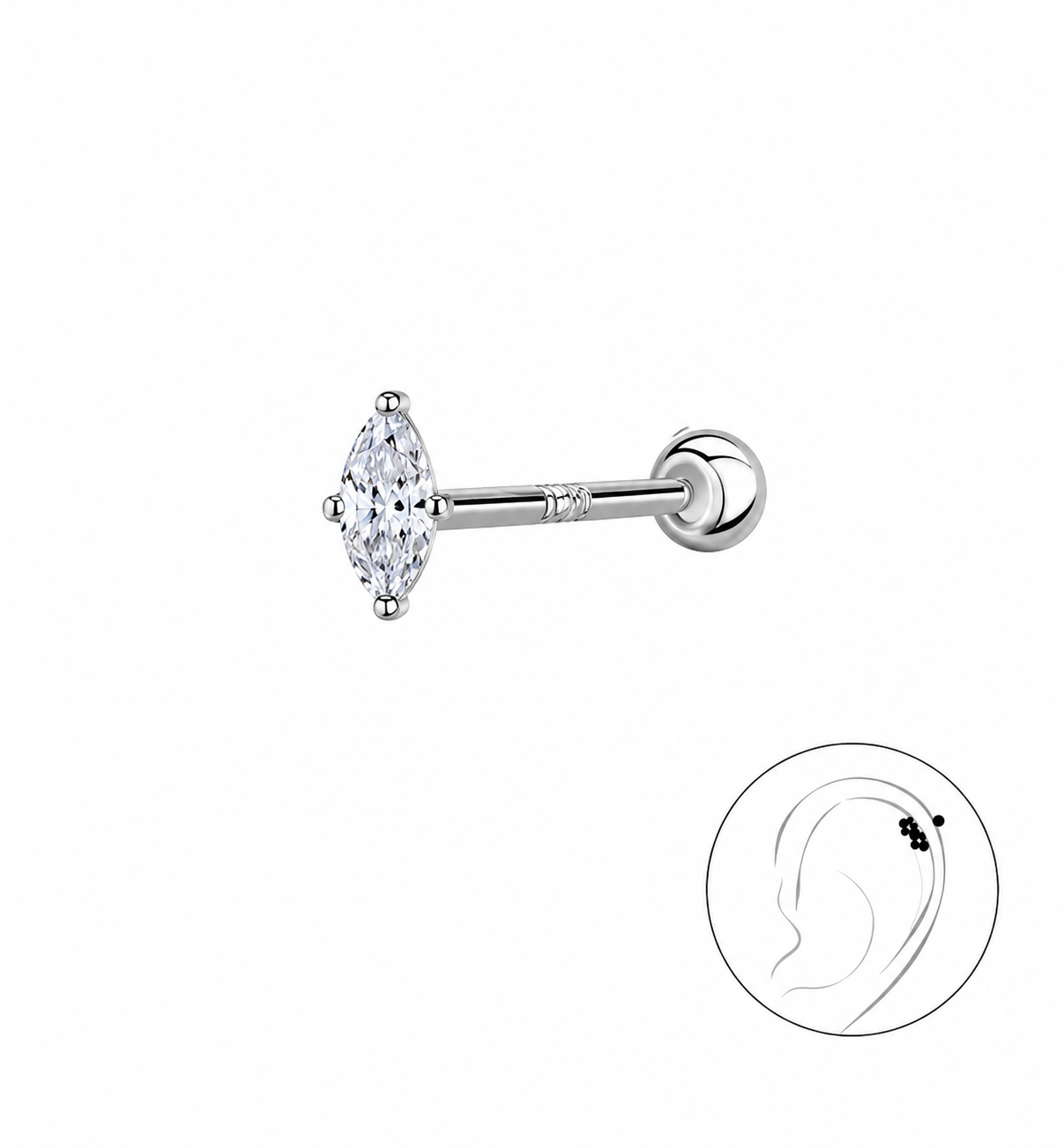925 Marquise Piercing