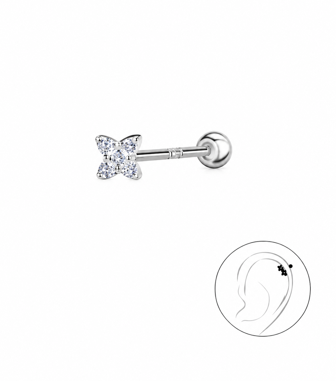 925 Kəpənək Piercing